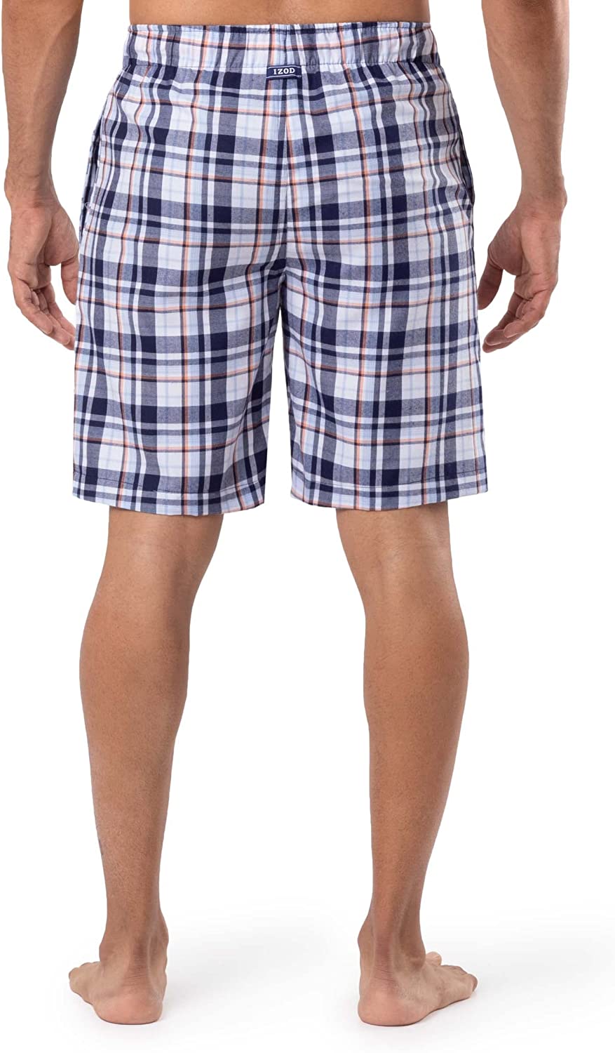 Men's Plaid Poly Rayon Drawstring Sleep Lounge Short