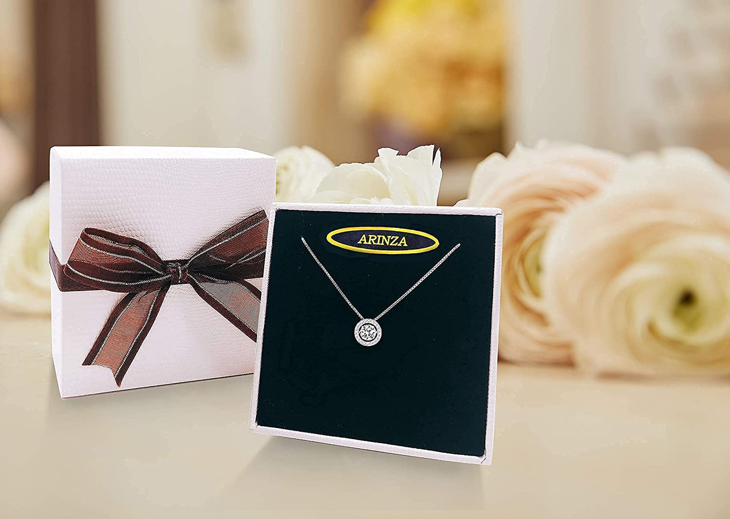 925 Sterling Silver Necklaces for Women Dancing Diamond CZ & Swarovski Cubic Zirconia Pendant Necklace Silver Chain 18", Birthday Jewelry Gifts for Women Wife Mom Girls