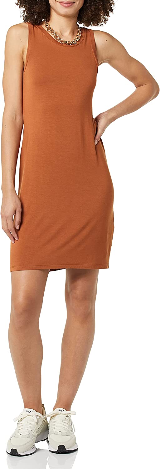 Women's Lightweight Jersey Slim-Fit Tank Mini Dress