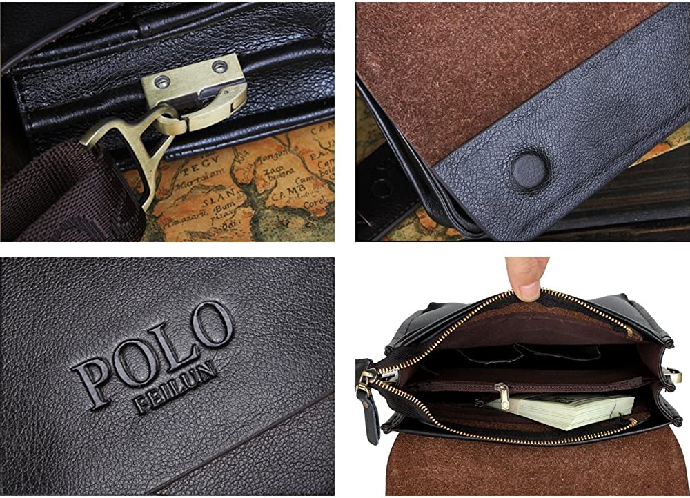 Messenger Bag Classic Vintage Leather Shoulder Bags Crossbody Bags Business Briefcase Composite Leather Casual Bag