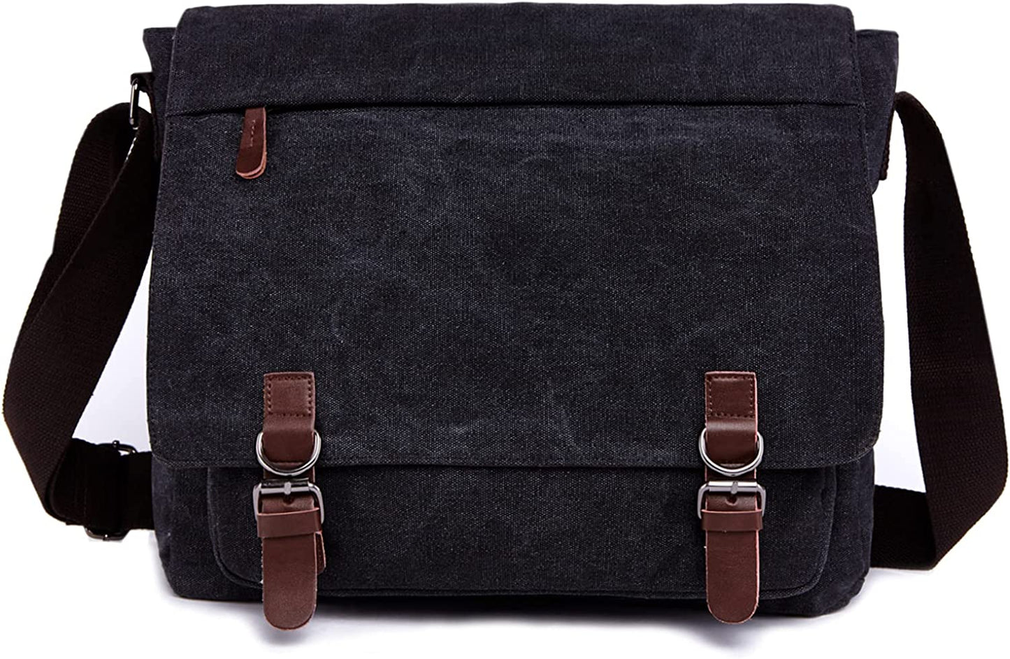 Canvas Messenger Bag for Men Women,Travel Satchel Shoulder bag 15.6 Inch Laptop Bag briefcase Business
