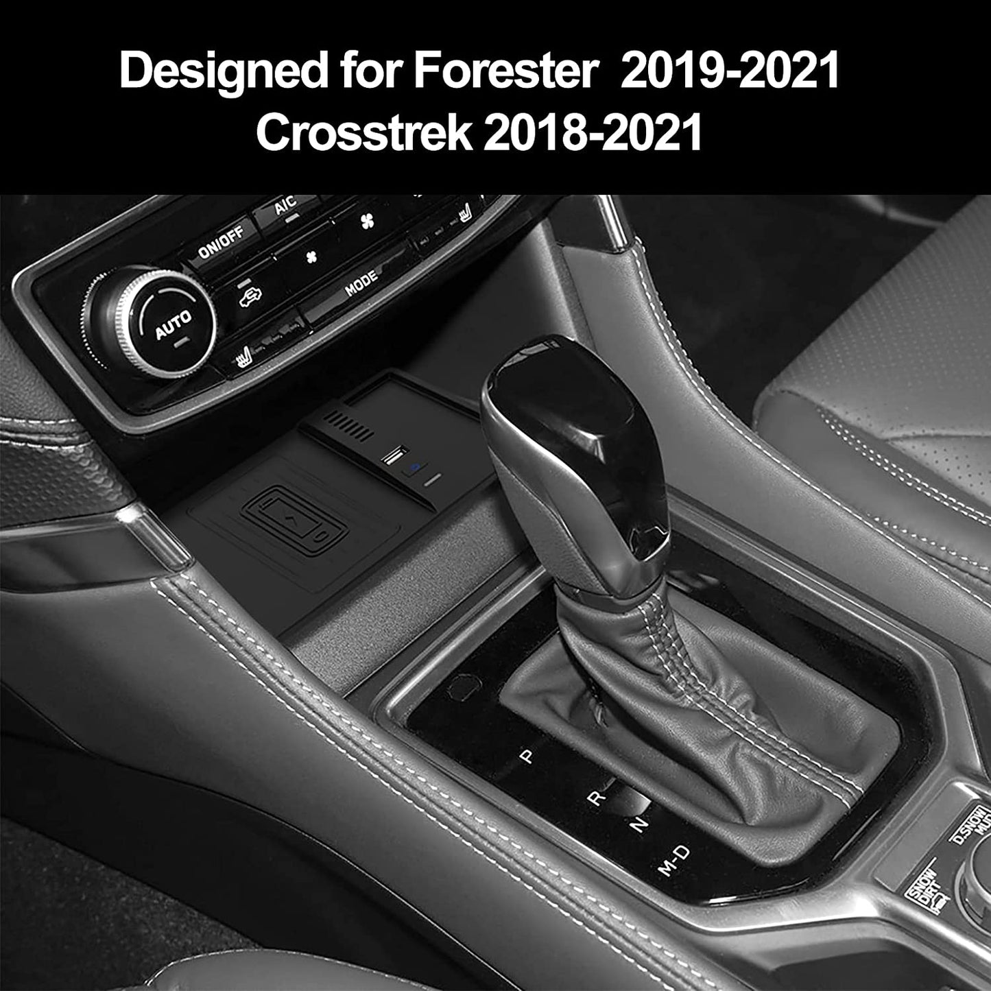 CarQiWireless Wireless Charger for Subaru Forester 2019-2021 2022 Crosstrek 2018-2021 2022 Subaru Impreza 2017-2021 Car Accessories Center Console Organizer for Subaru Forester Crosstrek Impreza