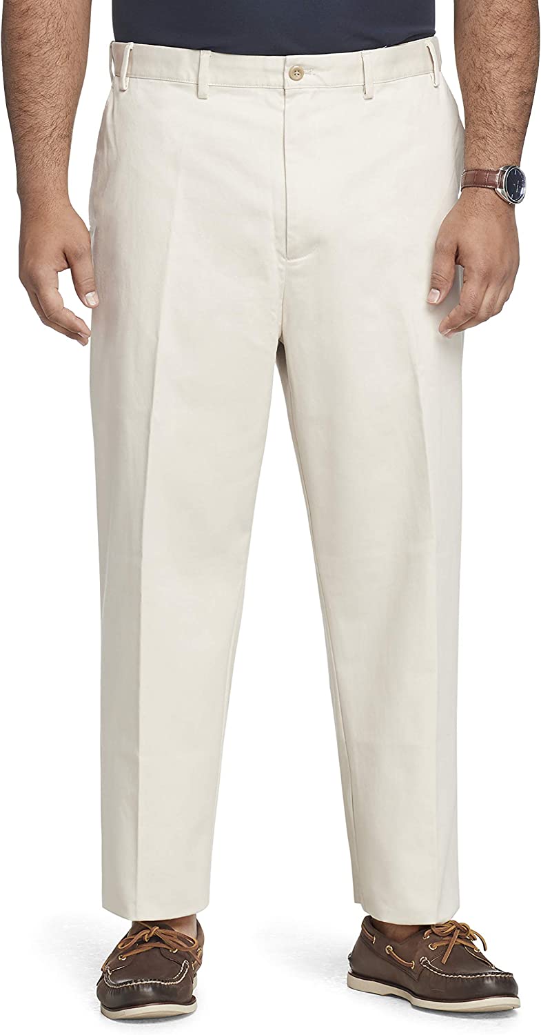 Men's Big & Tall Big and Tall Flat Front Extended Twill Pant