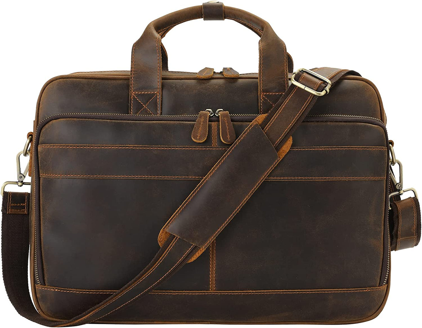 Leather Briefcase for Men,Business Travel Laptop Messenger Bags