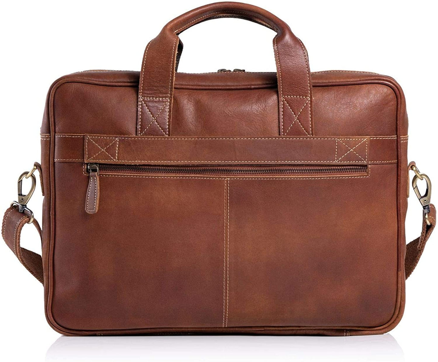 16 Inch Leather briefcases Laptop Messenger Bags for Men and Women Best Office School College Satchel Bag
