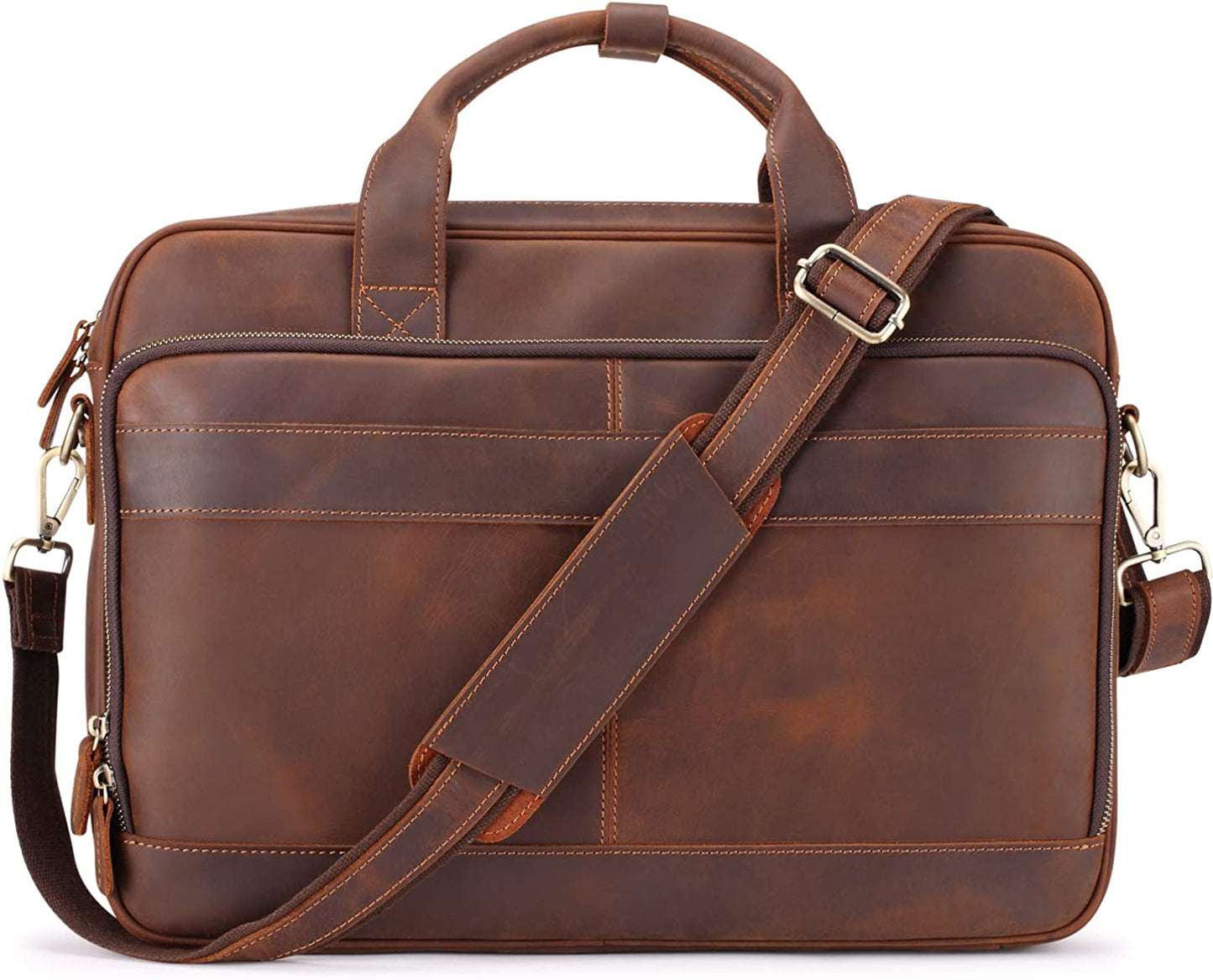 Leather Briefcase for Men,Business Travel Laptop Messenger Bags