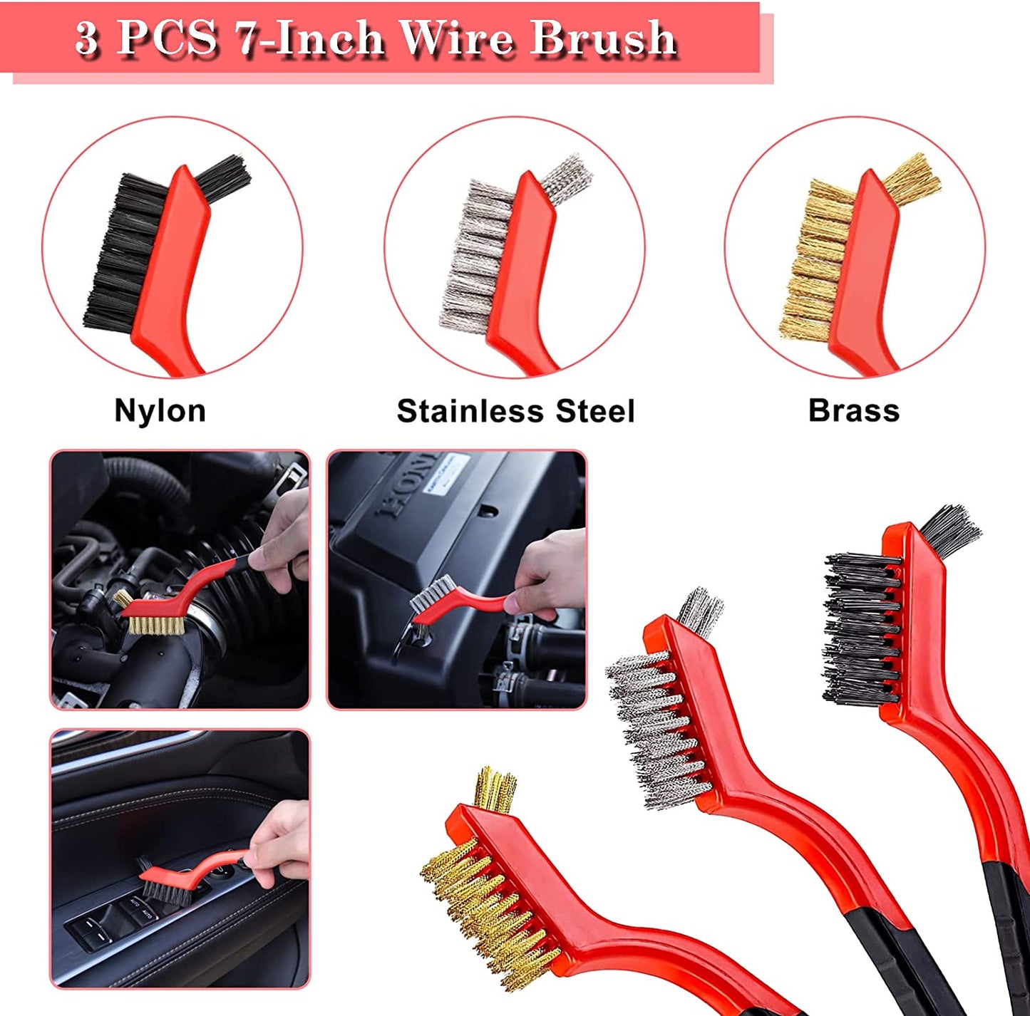 24PCS Car Detailing Brush Set, Car Detailing kit, Auto Detailing Drill Brush Set, Car Detailing Brushes, Car Wash Kit with Cleaning Gel, Car Cleaning Tools Kit for Interior,Exterior, Wheels, Dashboard
