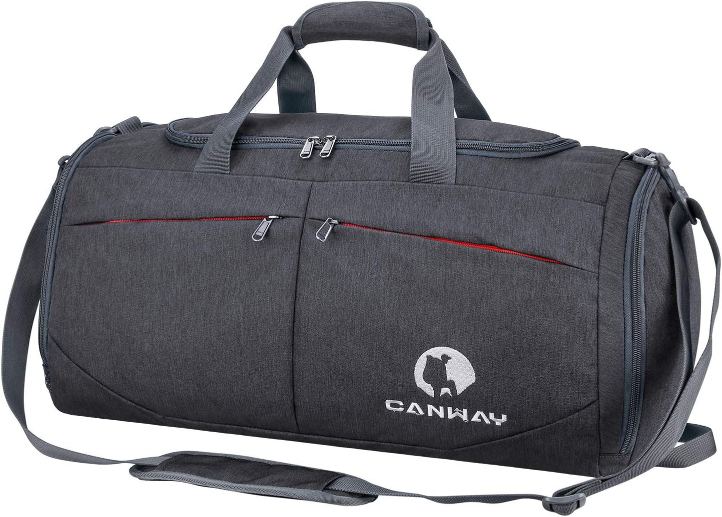 Gym Bag, Travel Duffel bag with Wet Pocket & Shoes Compartment for men women, 45L, Lightweight
