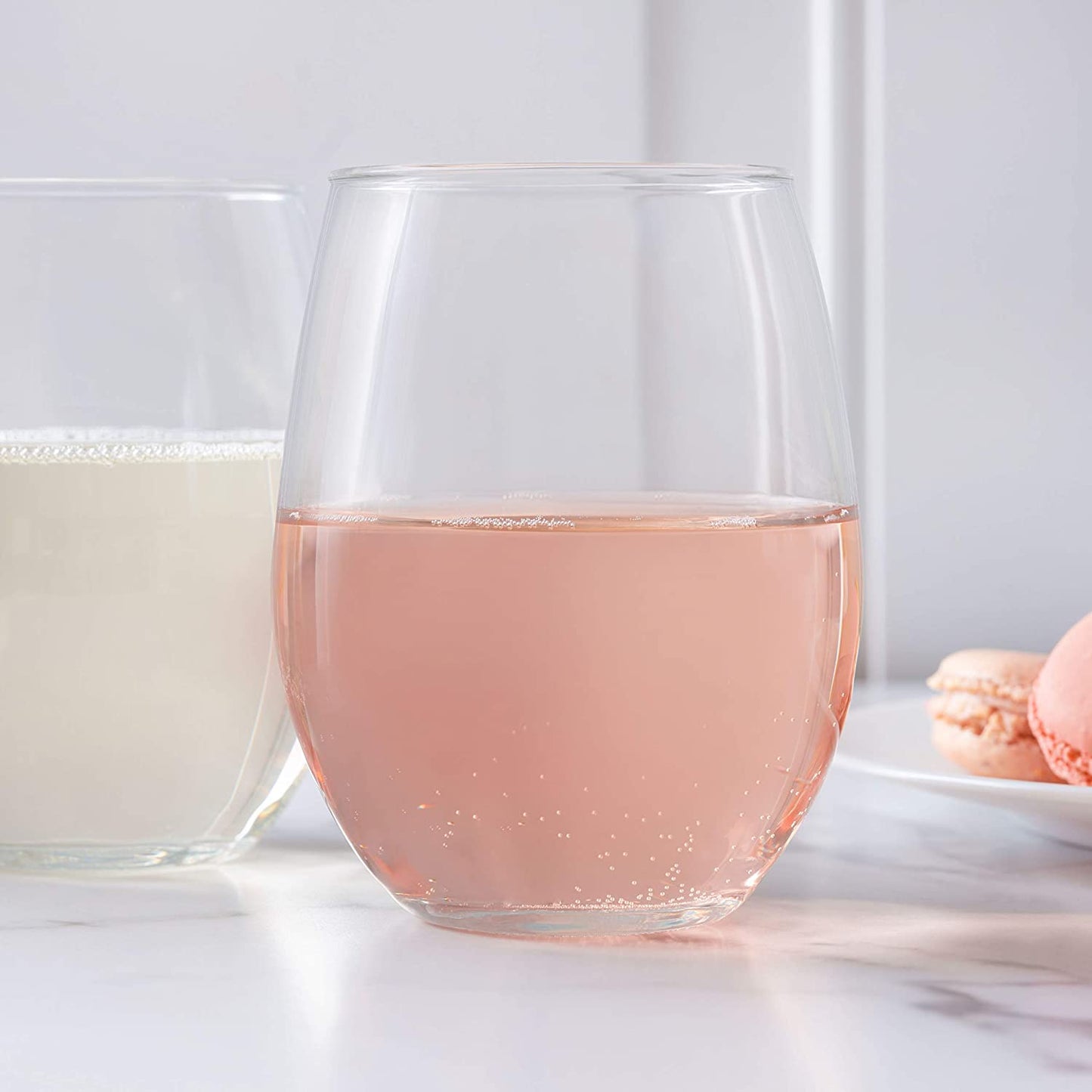 Stemless Wine Glasses (Set of 4), 15 oz