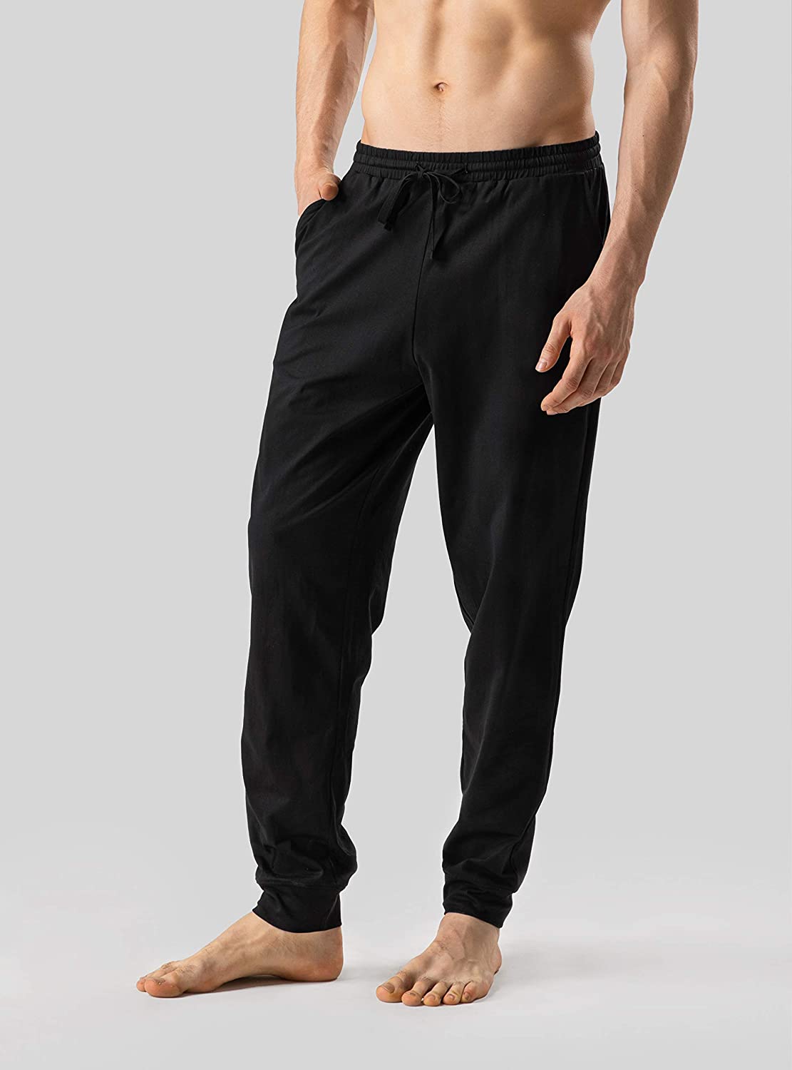 Men's Soft Cotton Pajama Pants Lounge Wear Long PJs Bottoms 1 or 2 Pack
