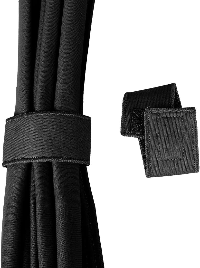 Car Window Curtain Sunshade UV Protection 50L, 2 Pieces PBCL-02 (Black)
