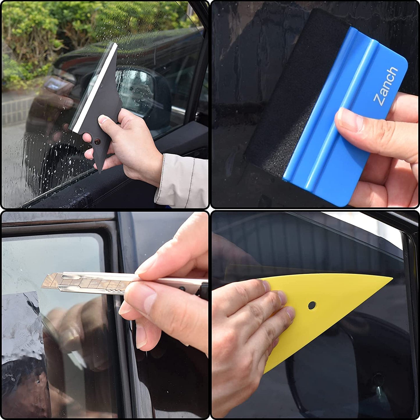 Window Tint Kit Car Window Tint Application Kit Window Tint Tools with Spray Bottle Squeegee Scraper for Vehicle Glass Protective Film Tinting Kit Vinyl Wrap Installation (11Pcs Tinting Kit)