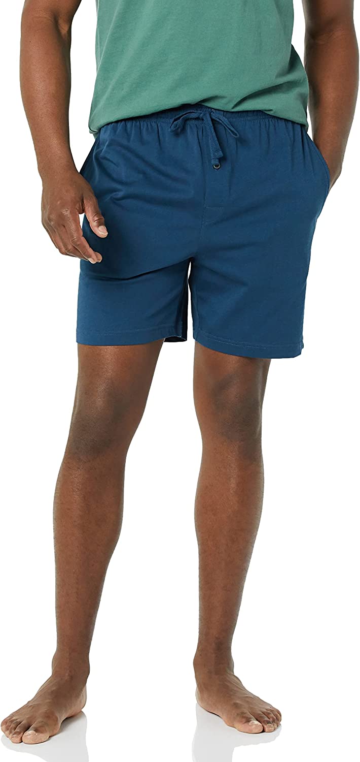 Essentials Men's Cotton Pajama Shorts, Pack of 2