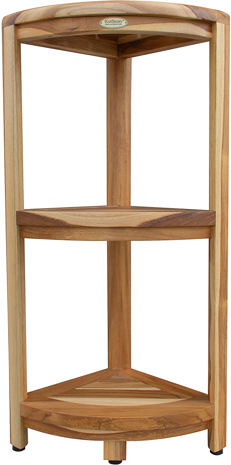 EcoDecors ED981 Oasis Corner Shelf, Natural