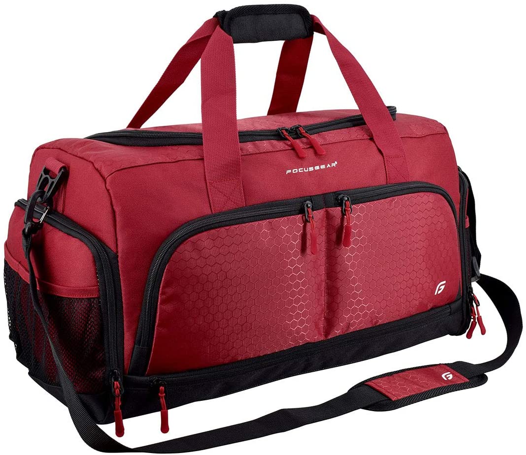 Bag 2.0: The Durable Crowdsource Designed Duffel Bag with 10 Optimal Compartments Including Water Resistant Pouch (Black, Medium (20"))