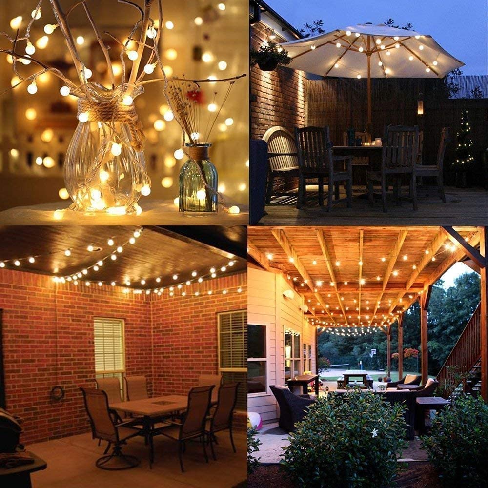 String Lights 49 Feet 100 led,8 Modes Fairy String Lights Plug in,Indoor String Lights for Bedroom,Classroom,Outdoor String Lights for Patio,Garden,Party,Wedding-Warm White