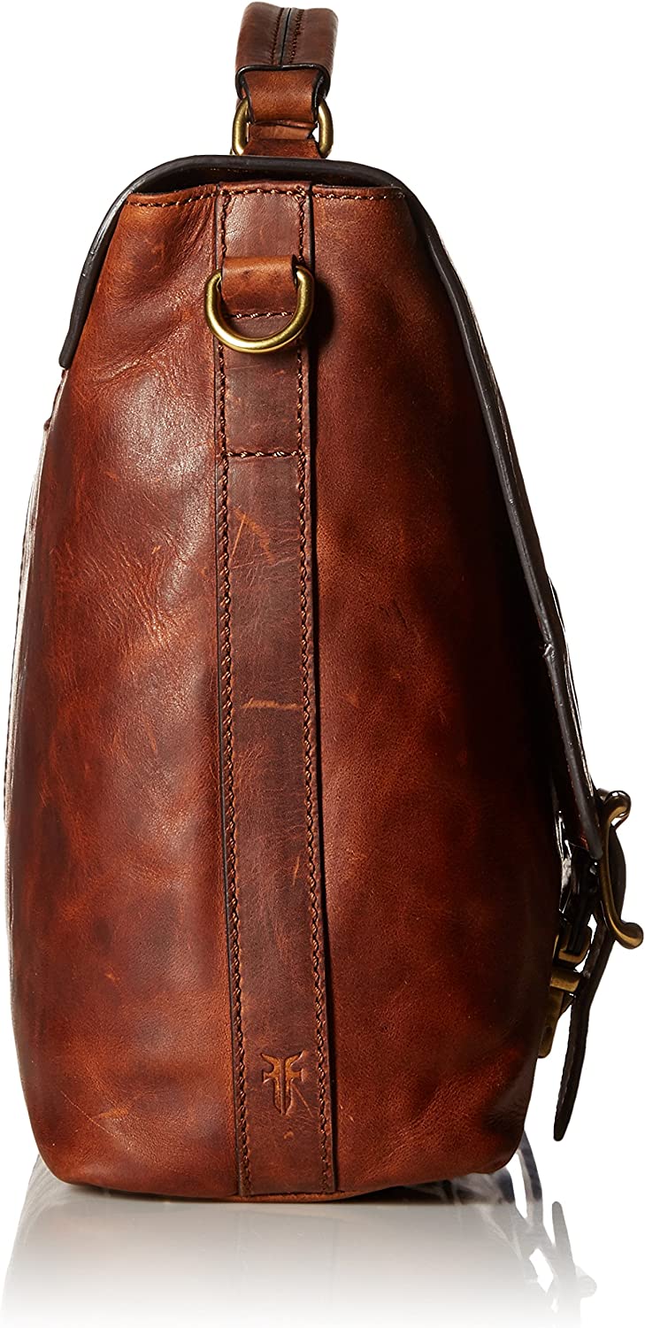 Men's Logan Top Handle Messenger Bag, Cognac, One Size,Standard