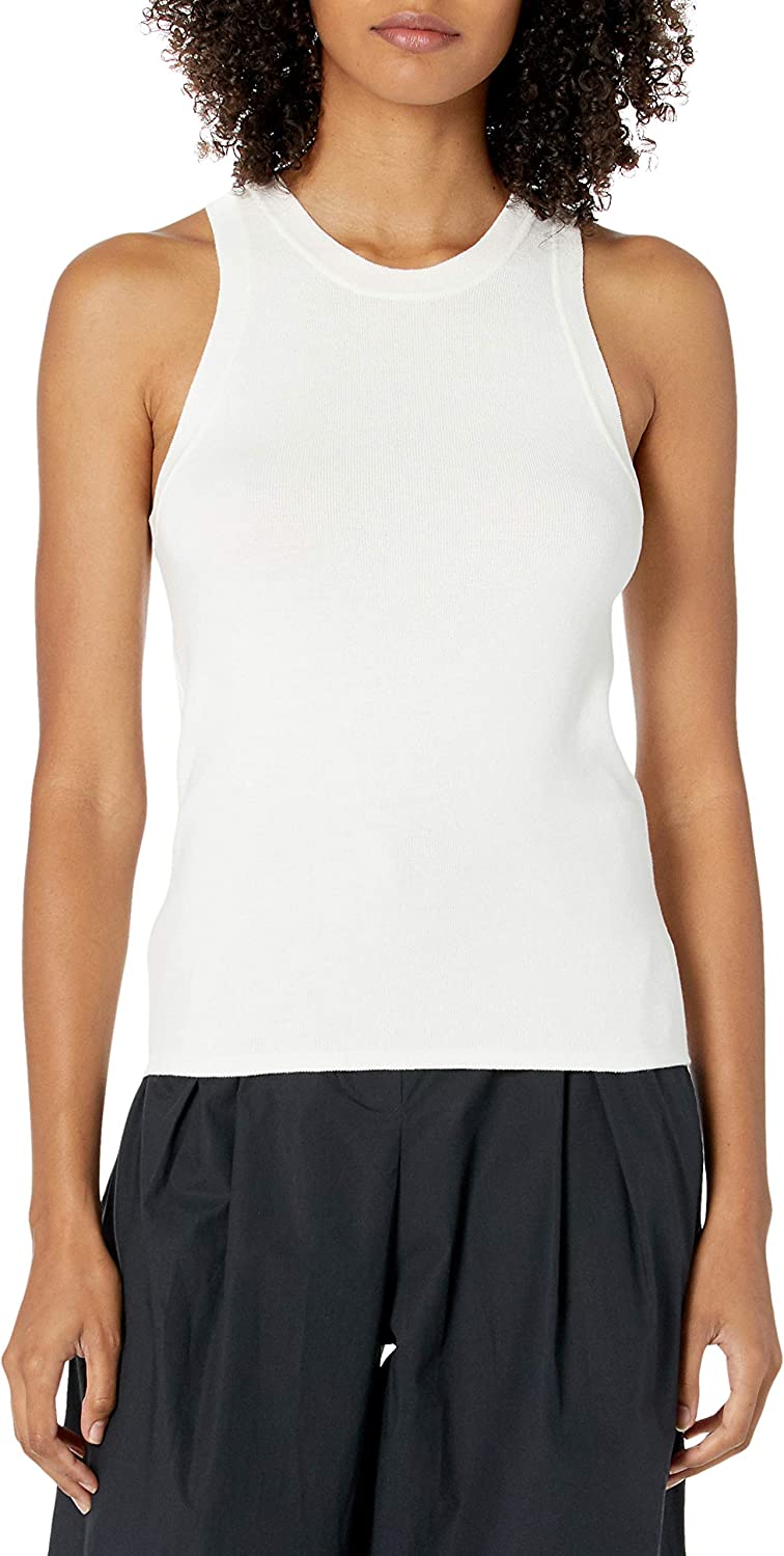 Women's Gina Fitted Sleeveless High Neck Cut-In Sweater Tank