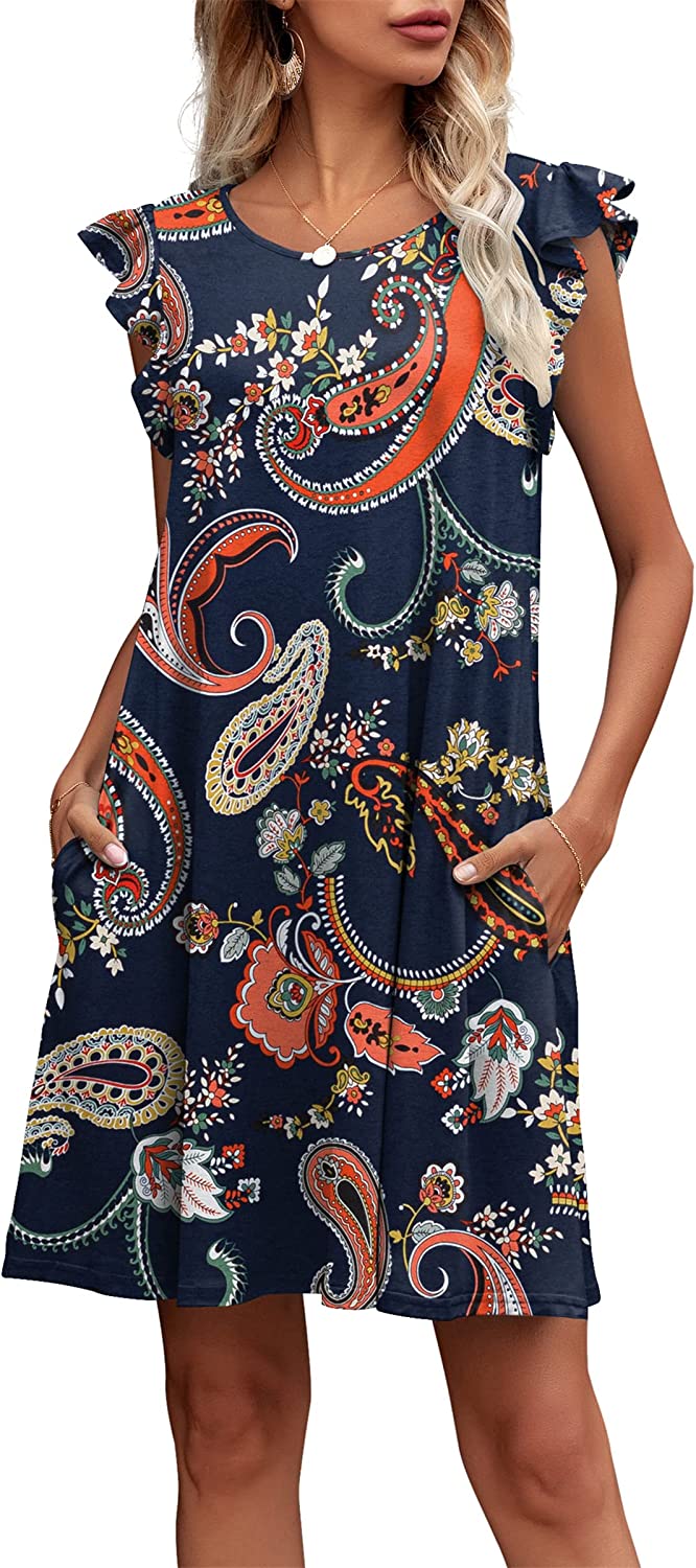 Womens Loose Casual Summer Dress with Pockets