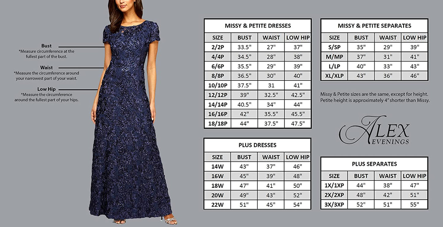 Evenings Women's Slimming Long Cap Sleeve Dress with Side Beaded Detail