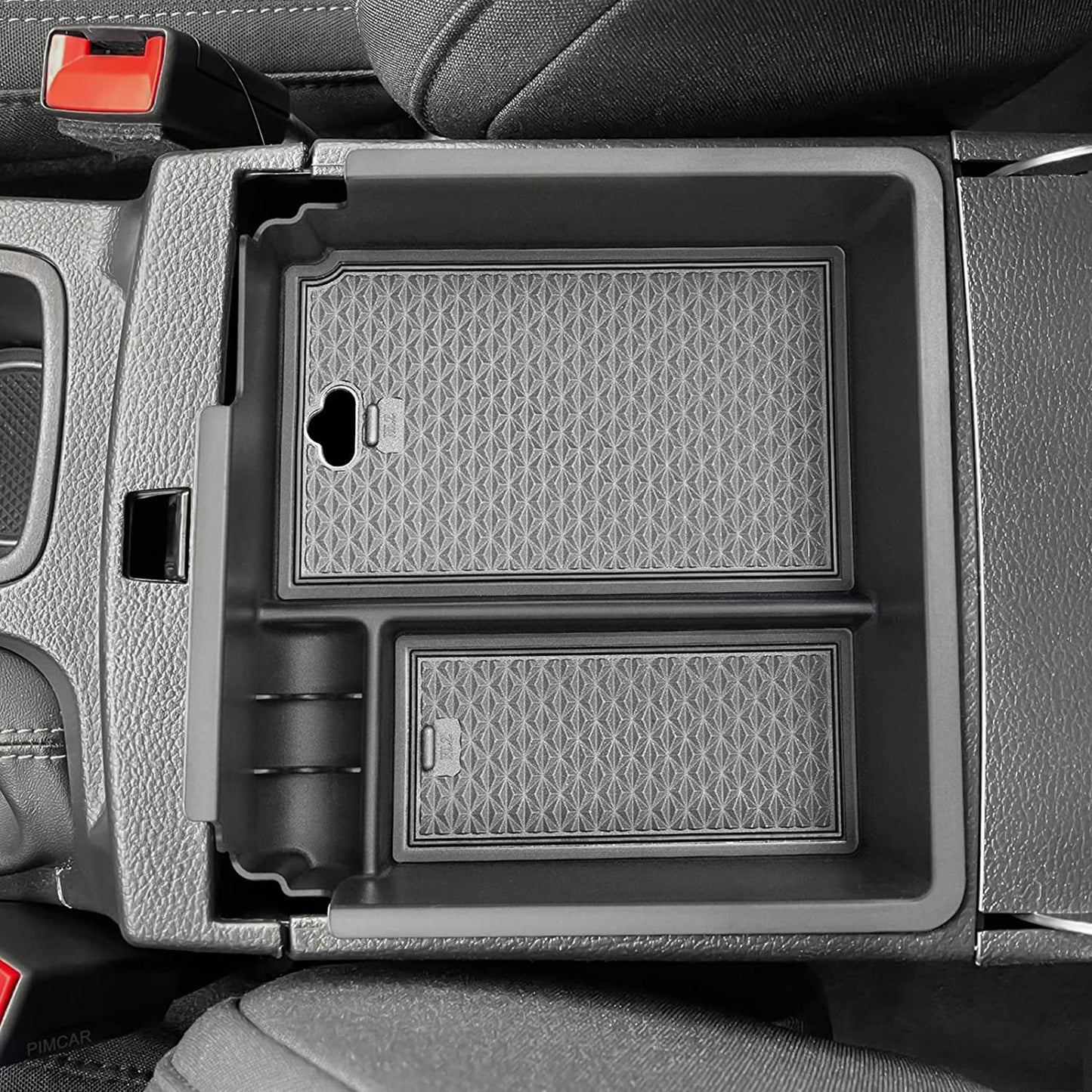 Compatible with 2019 2020 2021 2022 Ford Ranger Center Console Organizer ABS Plastic Material Armrest Box Insert Tray Accessories-Black