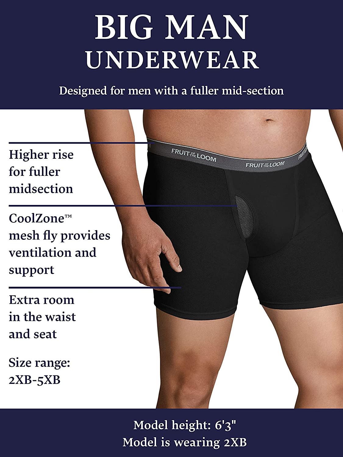 Men's Cotton Stretch Boxer Briefs & Boxer Shorts (Regular & Big Man)