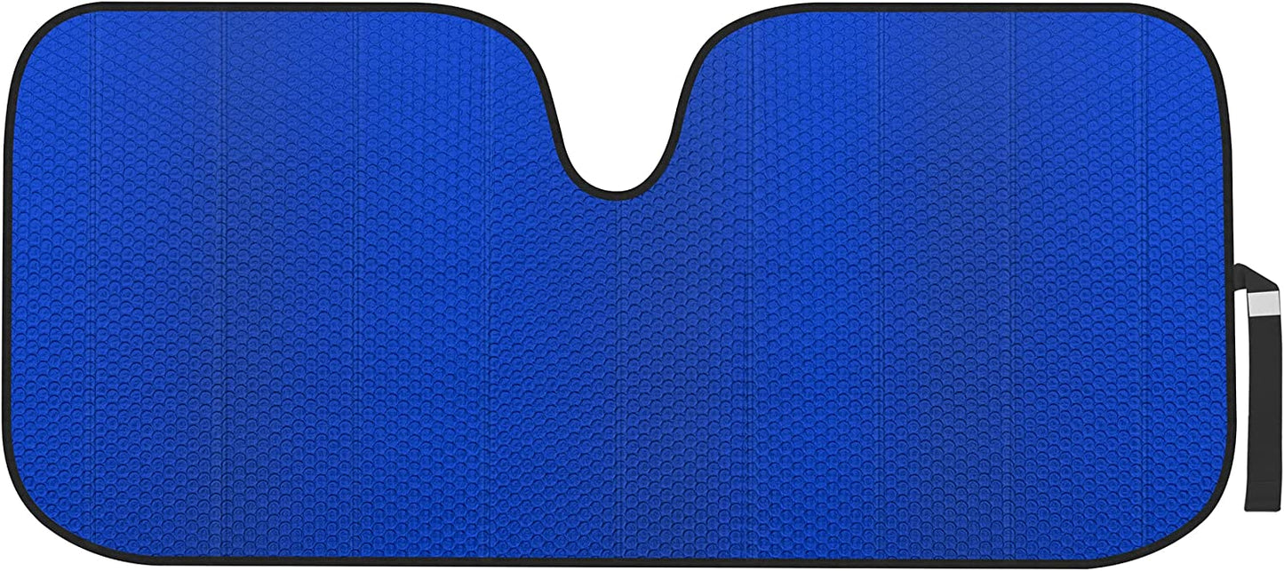 Front Windshield Sun Shade - Jumbo Accordion Folding Auto Sunshade for Car Truck SUV - Blocks UV Rays Sun Visor Protector - Keeps Your Vehicle Cool - 66 x 27 Inch