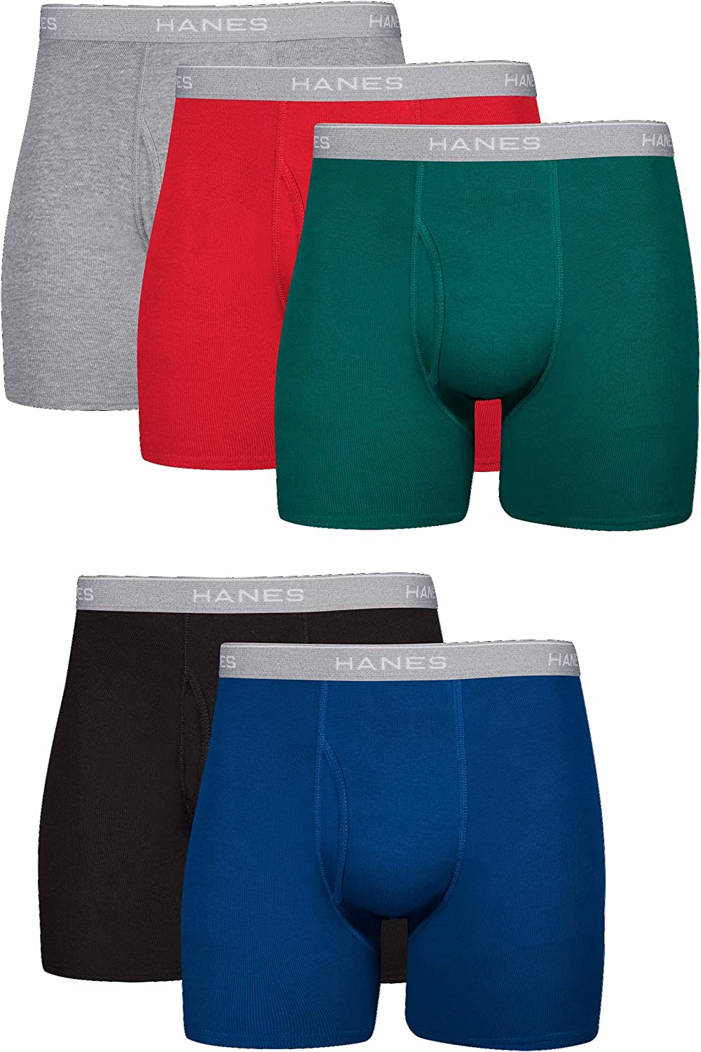 Men's Underwear Boxer Briefs, Cool Dri Moisture-Wicking Underwear, Cotton No-Ride-Up for Men, Multi-packs Available
