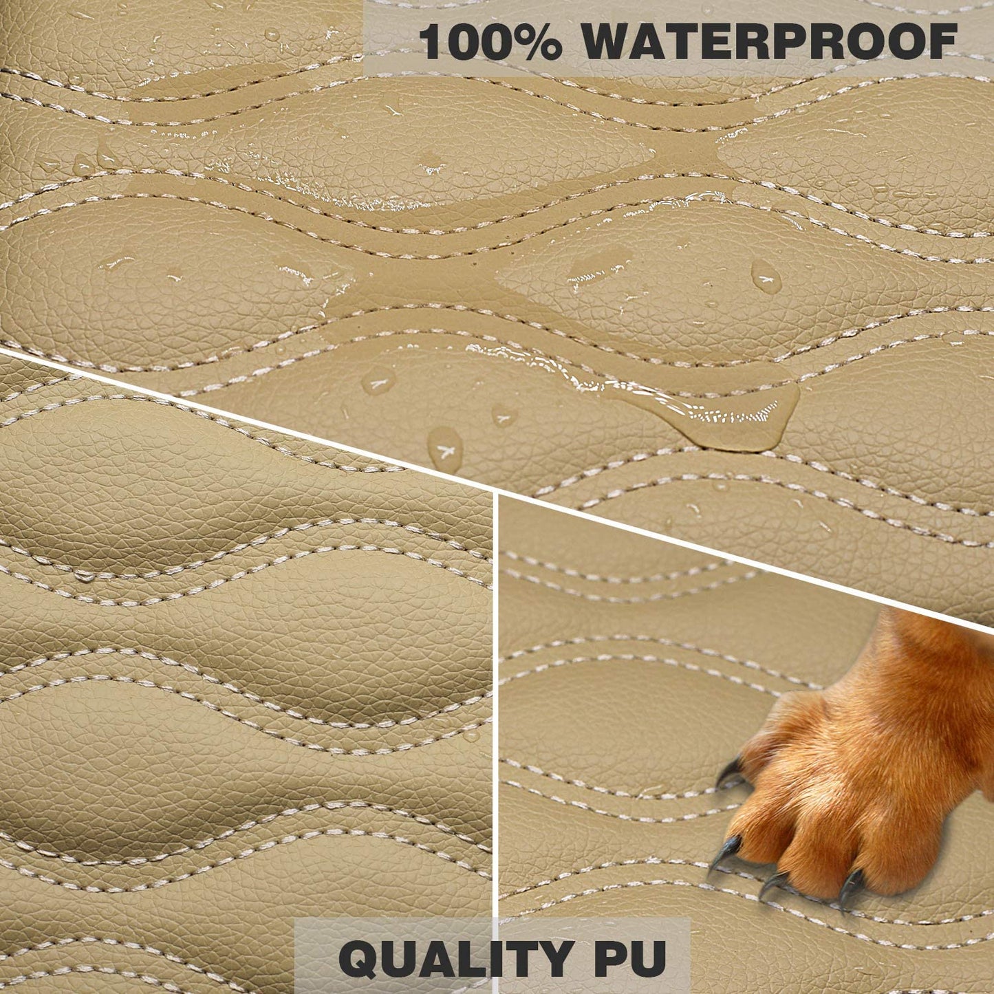 Universal Center Console Cover for Most Vehicle, SUV, Truck, Car, Waterproof Armrest Cover Center Console Pad, Car Armrest Seat Box Cover Protector (Beige)