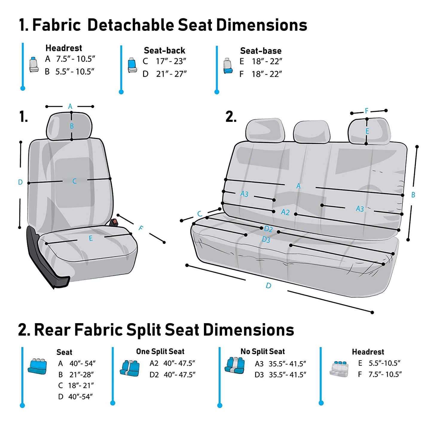 Automotive Seat Covers Beige Universal Fit Full Set Premium 3D Air Mesh Design fits Most Cars, SUVs, and Trucks (Airbag and Rear Split Bench Compatible) FH Group FB068BEIGE115