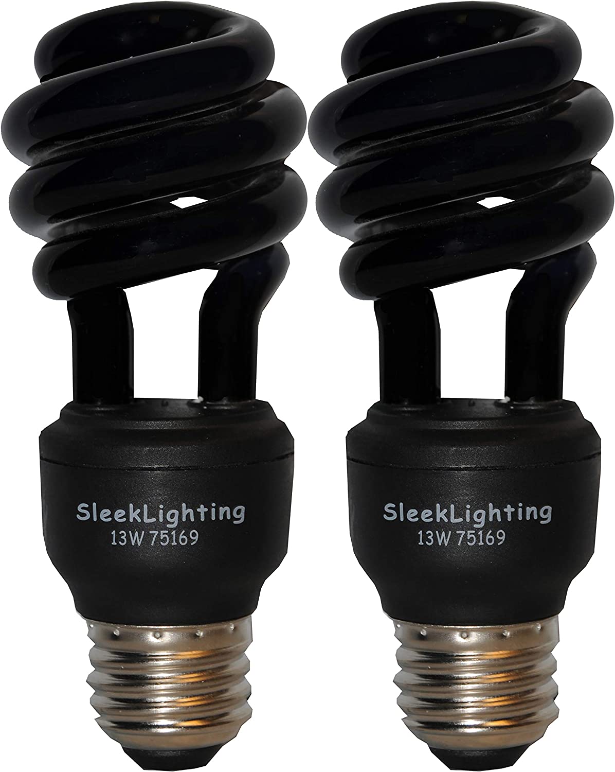 SleekLighting 13 Watt Red Bug Light Bulbs for Outdoor – General Purpose Spiral CFL Red Light Bulbs- UL Approved- Uses 13 Watts of Energy, 120 Volts, E26 Medium Base. (Pack of 2)
