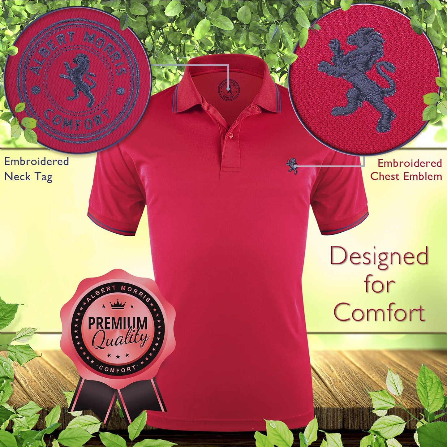 Mens Striped Short Sleeve Polo Shirts 4 Pack