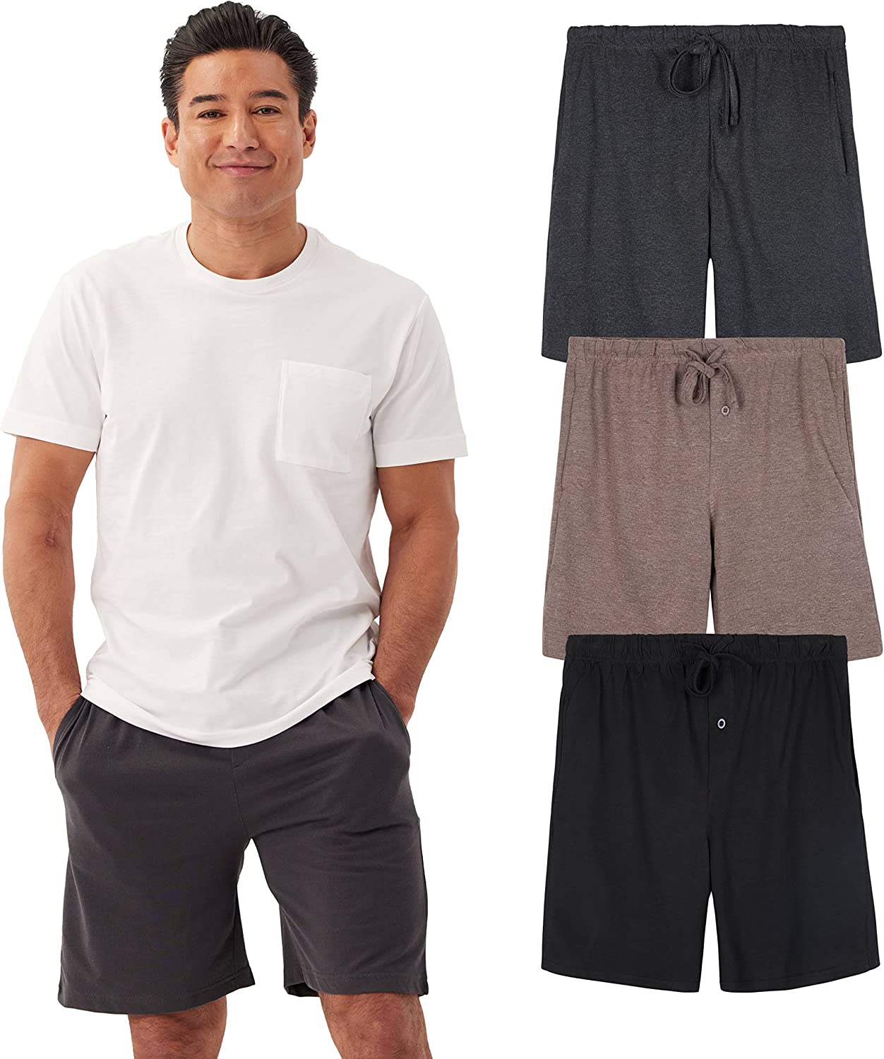Men’s Cotton Ultra-Soft Knit Sleep Pajama Shorts & Lounge Wear