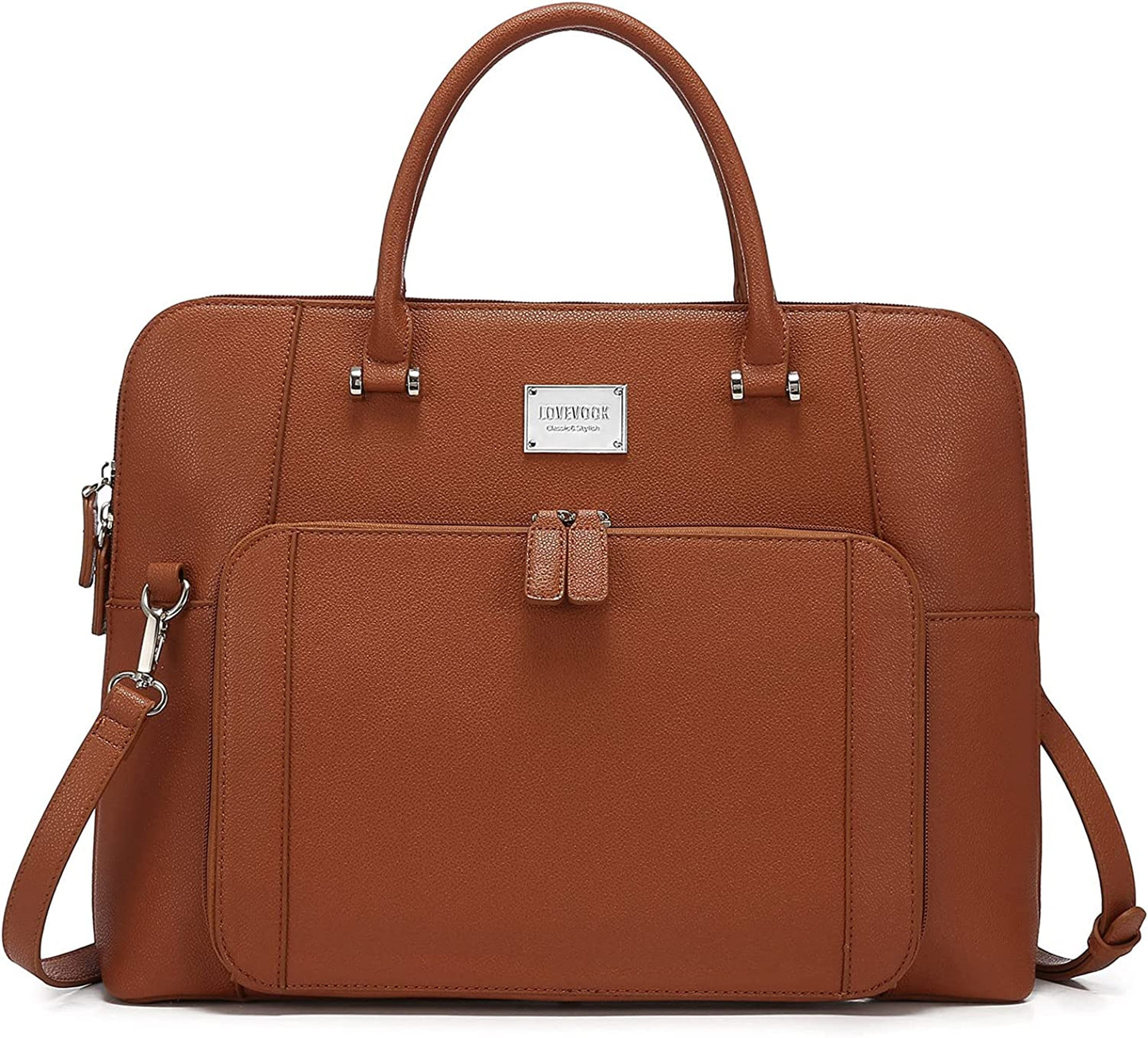 Laptop Tote Bag for Women 15.6 Inch Waterproof Leather Computer Bags Women Business Office Work Bag Briefcase
