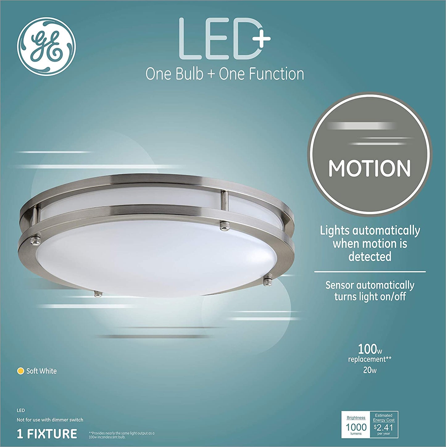 LED+ Outdoor Security Light Bulbs with Motion Sensors, Warm White, Medium Base (Pack of 2)