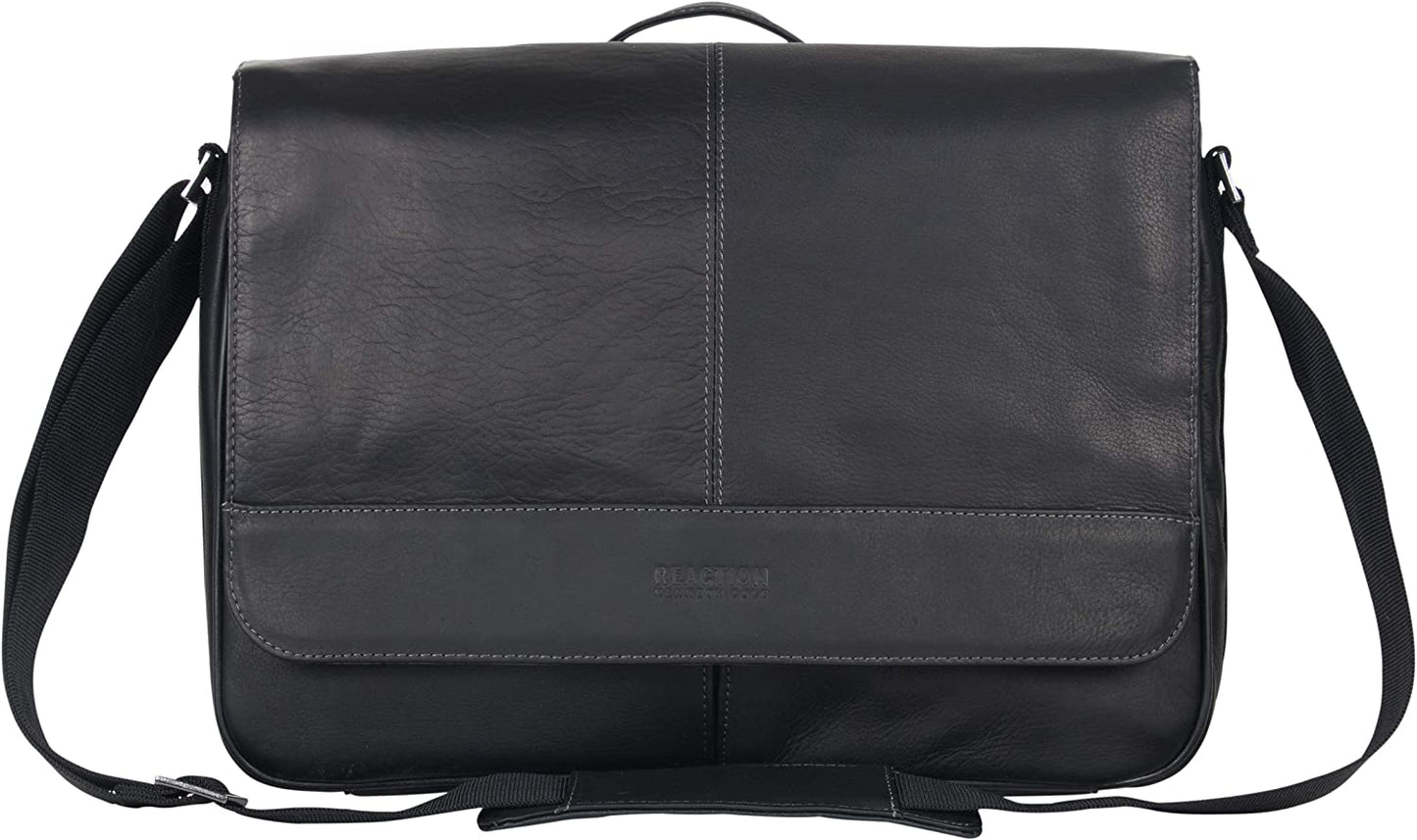 Cole Reaction Risky Business Messenger Full-Grain Colombian Leather Crossbody Laptop Case & Tablet Day Bag