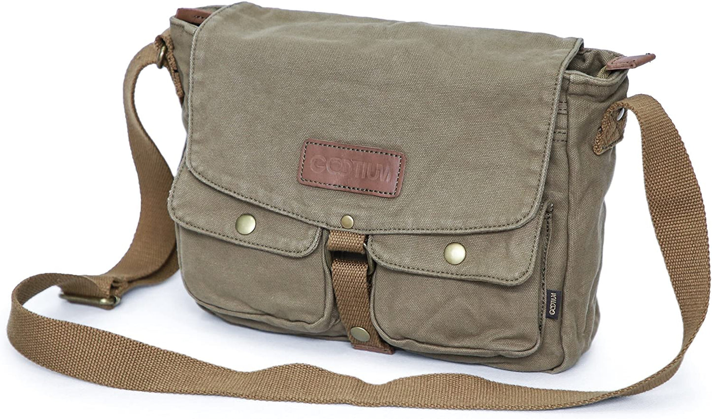Messenger Bag - Vintage Crossbody Shoulder Bag Military Satchel
