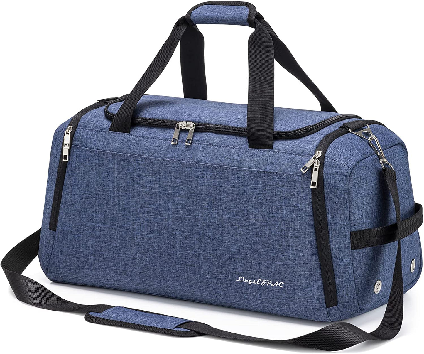 Gym Bag for Women & Men,Travel Duffel Bag for Sports, Gyms and Weekend Getaway, Waterproof Dufflebag with Wet Pocket & Shoes Compartment,Lightweight Carryon Gymbag (Dark gray)