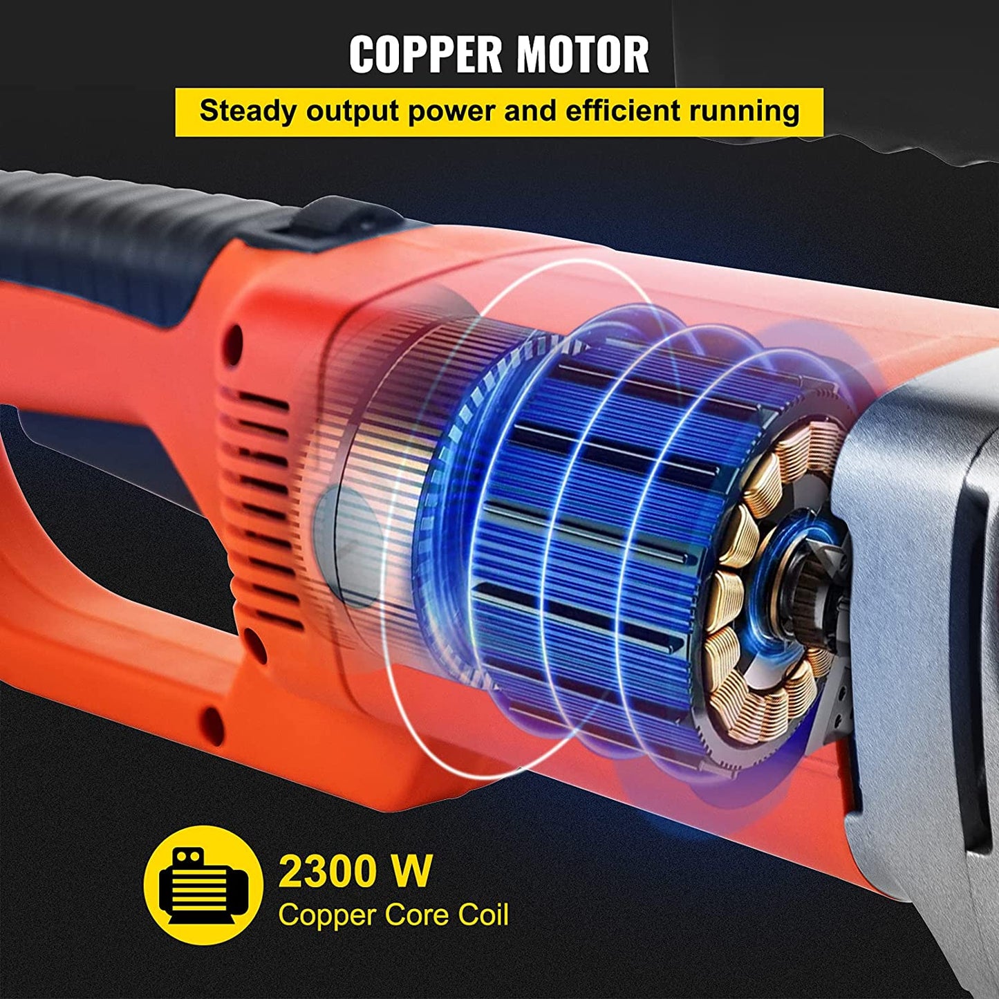Electric Pipe Threader, 2300W Pipe Threading Machine, Heavy-Duty Hand-Held Power Drive Kit, 110V Pipe Threader Machine Copper Motor, Portable Pipe Threader with 6 Dies 1/2"-2" and Carrying Case