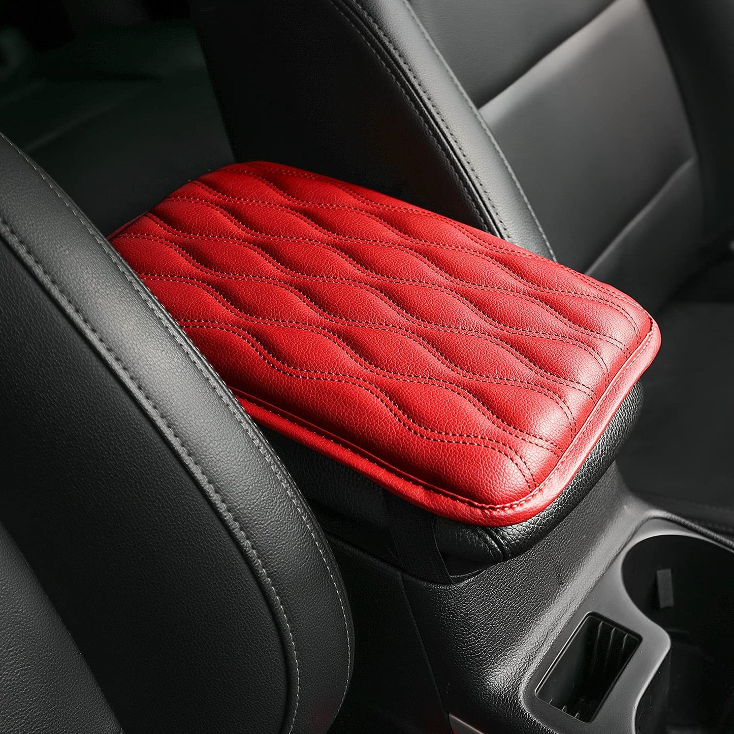 Universal Center Console Cover for Most Vehicle, SUV, Truck, Car, Waterproof Armrest Cover Center Console Pad, Car Armrest Seat Box Cover Protector (Beige)