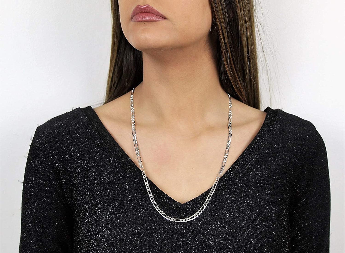Chain in 925 Sterling Silver Italian 5MM Necklace for Women Men Girls Boys - 16 to 30 Inch - Premium Quality Made in Italy Certified - Gift Box Included