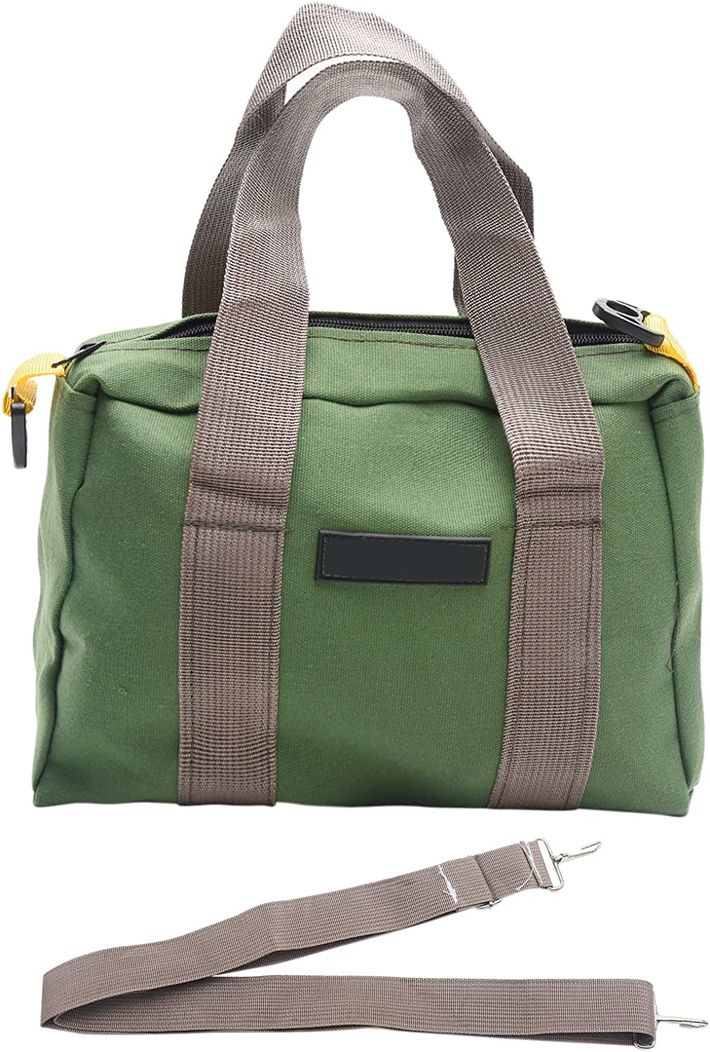 Wide Mouth Tool Bag w/ Adjustable Shoulder Strap, Zippered Handbag Garden Tool Tote Bags, Portable Home Tool Organizer for Storage Hand Power Tools or Car Repair Tool (18 Inch)