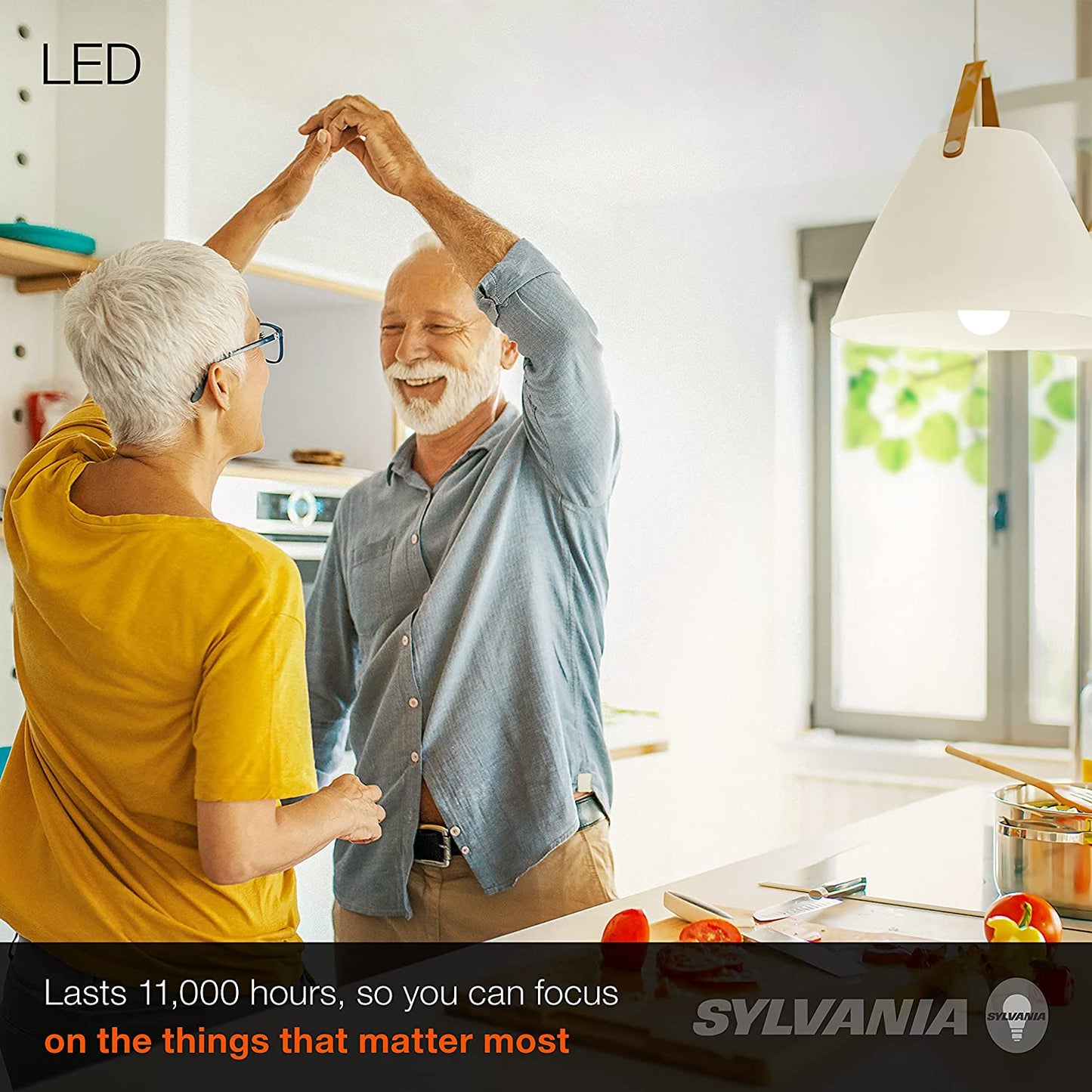 A19 Light Bulb, 75W Equivalent, Efficient 12W, Frosted Finish, 1100 Lumens, Bright White - 4 Pack (78099)