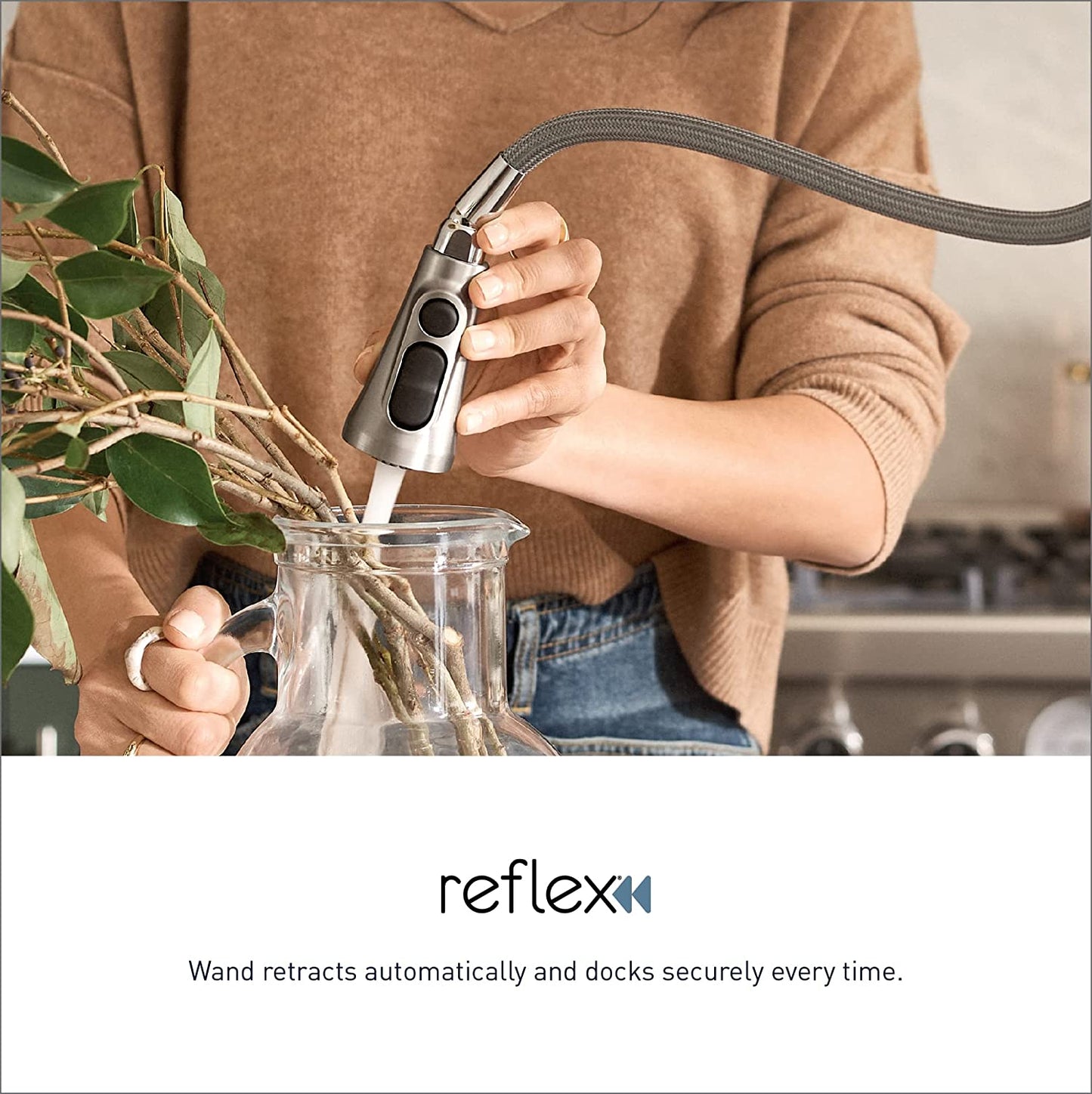 Moen 9126EVSRS Kurv Smart Touchless Pull Down Sprayer Kitchen Faucet with Voice Control and Power Boost, Spot Resist Stainless