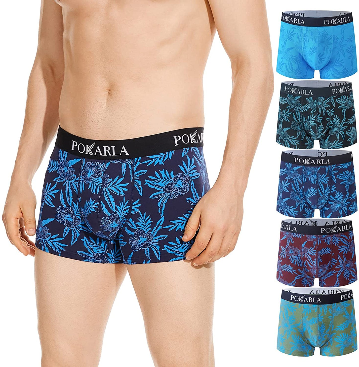 Pack Mens Cotton Stretch Trunks Underwear No Fly Tagless Underpants