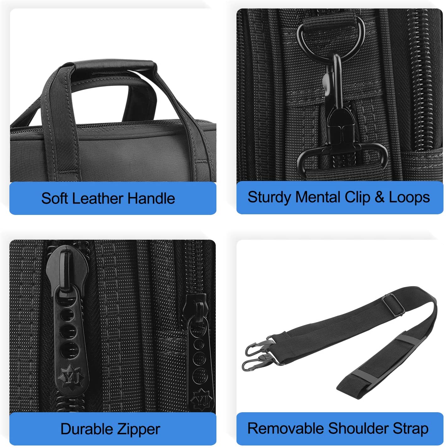 Laptop Bag 15.6 inch, Mens Laptop Briefcase, Expandable Carry on Computer Case, Business Office Attache, Zokaliy Lightweight Water Resistant Shoulder Messenger Bag for MacBook Acer HP Dell, Black