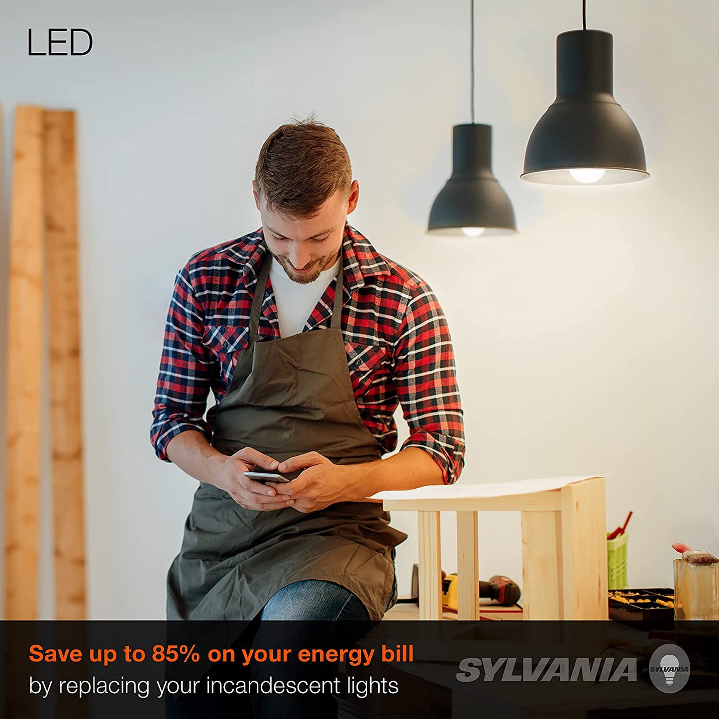 A19 Light Bulb, 75W Equivalent, Efficient 12W, Frosted Finish, 1100 Lumens, Bright White - 4 Pack (78099)