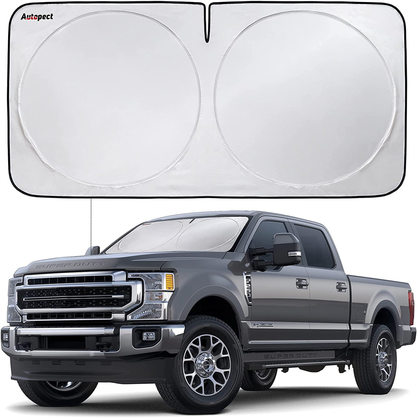 Car Windshield Sun Shade, Foldable Sun Blocker for Car, Truck, SUV Automotive Interior Sun Protection, Reflective Car Shade for Front Windshield with Mirror Cut-Out Keeps Car Cool (Medium)