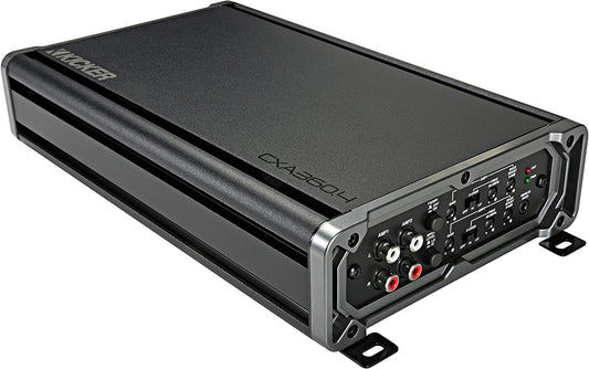 46CXA3604T 360 Watt RMS 4 Channel 50-200 Hz Vehicle Car Audio Class A/B Amplifier with Variable High and Low Pass Filters