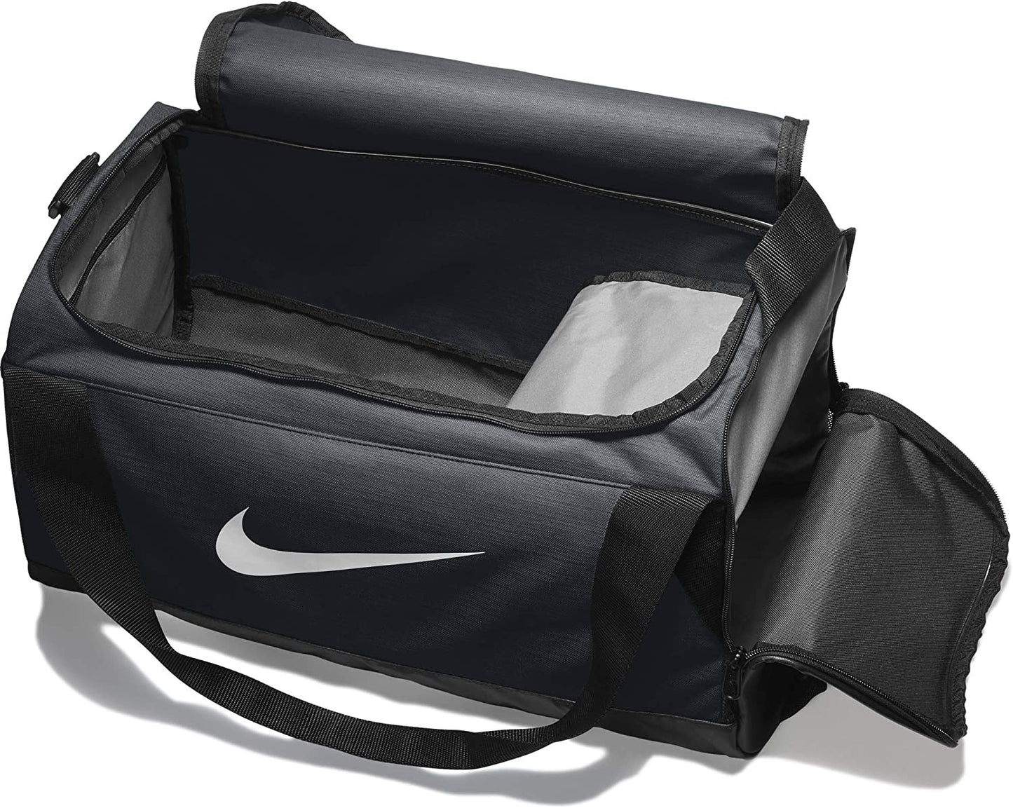 NIKE Brasilia Training Duffel Bag, Black/Black/White, Small